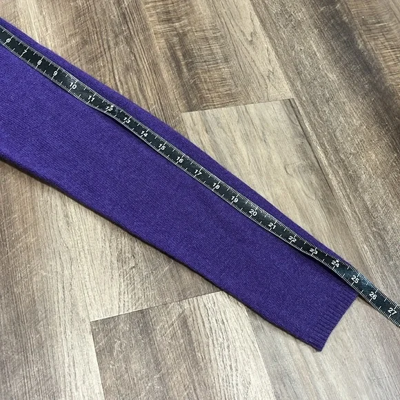 Tweeds Purple V-neck 100% 2-ply Cashmere Sweater Size Extra Large XL - Picture 6 of 7